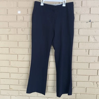 Pantalones Brooks Brothers Rojo Polar Mujer Talla 6 Azul Marino Mezcla Lana Carrera Dinero Antiguo Foto 1 de 4