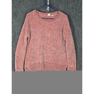 GAP Womens Pink Chenille Knit Crew Neck Long Sleeve Pullover Sweater Sz S Casual - Picture 1 of 10