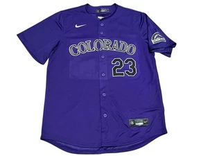 Nike Colorado Rockies Kris Bryant #23 Elite Player Jersey Men’s Large Purple NWT - Picture 1 of 15