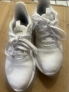 Adidas Talla 7 Cloudfoam Cómodo Caminar Correr Zapatos Tenis Blanco/Gris/Gris - Imagen 1 de 14