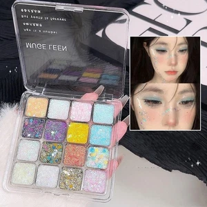 +16 Color Eye Shadow Palette Colorful Artist Shimmer Glitter Powder F2O4 - Picture 1 of 16