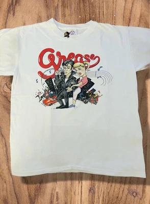 Grease 1994 Vintage Caricature T-Shirt Single Stitch Size XL Movie Promo 90s VTG - Image 1 of 3