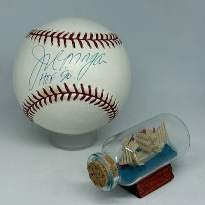 Joe Morgan signed Rawlings OML Baseball JSA COA Inscribed HOF Reds Auto A4059 - Image 1 of 2