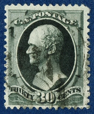 [V955] USA 1879 Scott#190 used 30¢ black  cv:$90 Signed E.Schneider Riga - Image 1 of 3