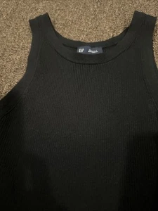 Black maxi Ribbed Tank Dress Gap xs - Picture 1 of 6