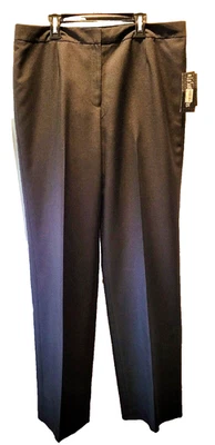 Le Suit Womens 12 Black Straight Pants Fully Lined Wrinkle Resistant Office NWT - Image 1 of 4
