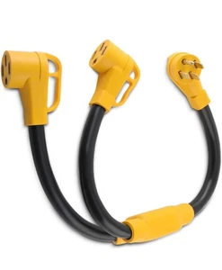 50 Amp Y Splitter Adapter 4 Prong 250V, 14-50P-2X 14-50R Outdoor Extension Cord - Picture 1 of 6