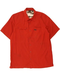 HELLY HANSEN Mens Short Sleeve Shirt Large Red Polyester DV34 - Picture 1 of 3