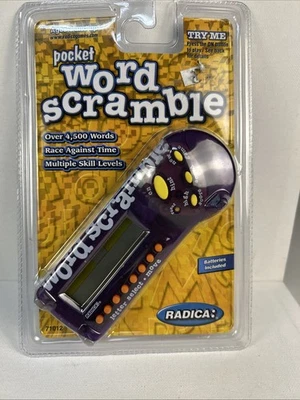 NEW Radica Pocket Electronic Word Scramble Game Fun Play On Words Handheld - Image 1 of 2
