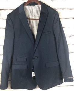 NWT West End Mens Size 40L 34W Style #920115 Navy Blue Suit Blazer Ear Phone - Picture 1 of 9