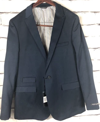 Новый с Ярлыками West End мужской размер 40L 34W стиль #920115 темно-синий костюм Blazer уха телефона - Изображение 1 из 4