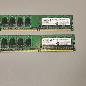 2gb ram (2 x 1gb modules) CRUCIAL CT12864AA800.M8FM 1GB 240 PIN DIMM - Picture 1 of 4