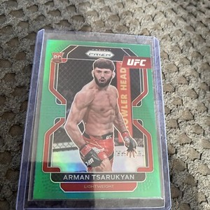 2022 Panini Prizm UFC Arman Tsarukyan Rookie RC Green Parallel #187