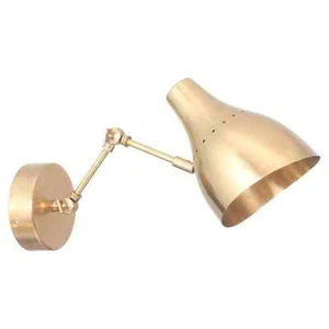 1 Light Customizable Articulated Brass Wall Sconce Mid Century Modren by H D - Picture 1 of 10