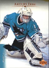 1995-96 Upper Deck Sharks Hockey Card #403 Arturs Irbe