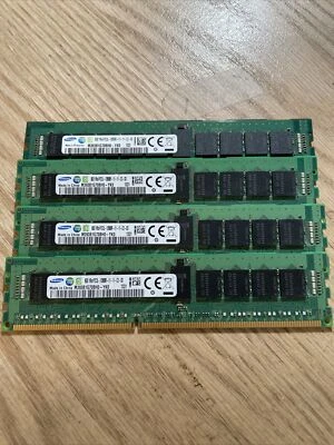 Lot of 4 SAMSUNG 8GB 1Rx4 PC3L-12800R M393B1G70BH0-YK0 - Image 1 of 3