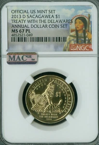 2013 D SACAGAWEA ANNUAL DOLLAR SET NGC MS67 PL MAC SPOTLESS  * - Picture 1 of 2
