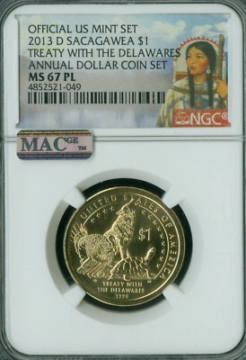 2013 D SACAGAWEA ANNUAL DOLLAR SET NGC MS67 PL MAC SPOTLESS  * - Image 1 of 2