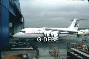 3 x BAe 146 : G-DEBE / DEBF / DEBJ : Debonair : 35mm slide - sb66c - Picture 1 of 3
