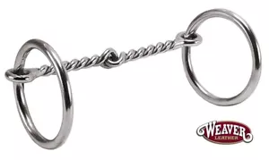Ring Snaffle Bit 5" Twisted Wire Mouth Stage 1 Moderate Training Bit by Weaver - Picture 1 of 2