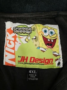 JH Design Spongebob Squarepants, black short sleeve Size 4XL  Shirt - Rare GUC - Picture 1 of 12