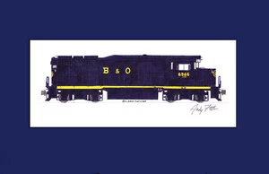 Baltimore & Ohio GP30 #6966 11"x17" impresión mate firmada por Andy Fletcher - Imagen 1 de 1