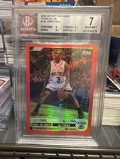 2005-06 Topps Big Game Red Chris Paul Rookie Card RC #d 57/99, Graded 7 NM