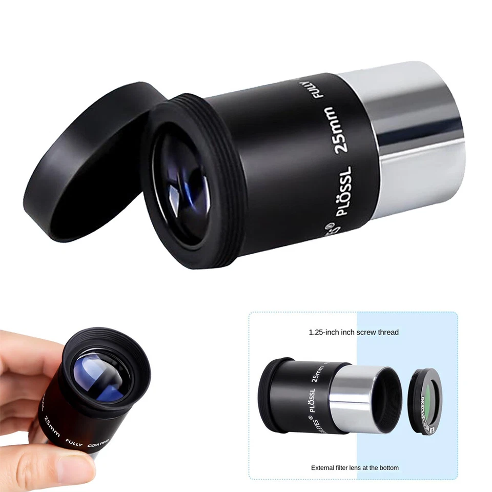 1.25 "25mm   weitwinkel okular für teleskop entworfen & faltbare eyecup - Bild 1 von 4