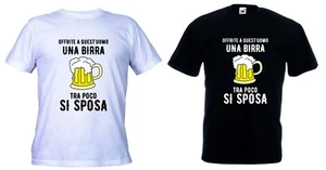 t-shirt Magliette Addio Celibato Nubilato Divertente sposo Sposa birra NC13 - Foto 1 di 6