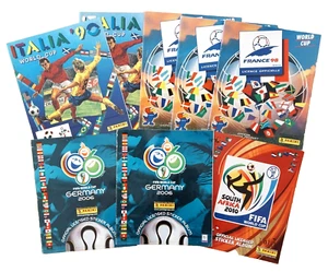 Lot of 8 Albums FIFA World Cup 1990-98-2006-10 Panini Complete Reprints Messi - Picture 1 of 9
