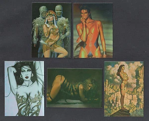 PROMO CARD SET: THE NEW AMERICAN PIN-UP Comic Images 1997 SET of 5 PROMO CARDS - Picture 1 of 3