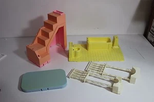 Playskool Playschool Dollhouse Replacement Parts lot of Stairs, bathroom rail - Picture 1 of 5