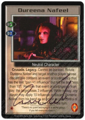 Babylon 5 CCG Crusade Embossed Card Dureena Nafeel Carrie Dobro Autograph Signed - Image 1 of 3