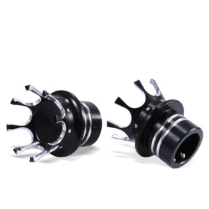 Par de tapas de tuerca de eje delantero Crown CNC para Harley Dyna Sportster XL - Imagen 1 de 7