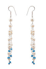 Pearl & Turquoise Beaded Earrings For Girls & Women CE-1009