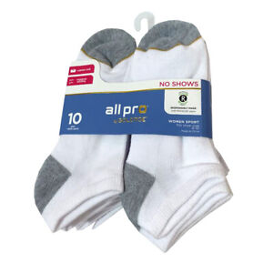 all pro® by GOLDTOE® Women Sport NO SHOWS socks 10 Pack Cushion Sole NEW!!!