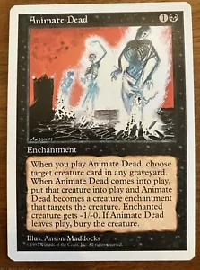 Carta Animate Dead 5th Edition Quinta 5ED 1997 MTG Magic The Gathering Nuova di zecca/mt - Foto 1 di 2