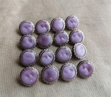 ANTIQUE CZECH GLASS BUTTONS - VINTAGE - ART-DECO - 1920´s-1930´s (16pcs) - E339