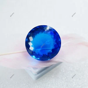 Increíble Tanzanita Azul Corte Redondo 50.95 Ct Piedra Preciosa Creada en Laboratorio Enorme CERTIFICADA - Imagen 1 de 11