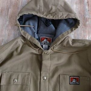 Ben Davis Canvas Work Chore Jacket Size 2XL Lined Beige - Picture 1 of 12