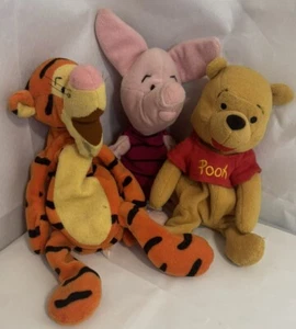 Winnie The Pooh 7" Bean Bag Juego de Peluche - Tigger, Piglet, Pooh Disney - Imagen 1 de 5