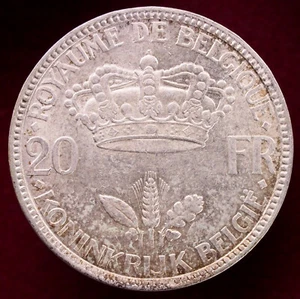 Bélgica 20 Francos 1935 - 0,68 Plata - KM105 (L0903) - Imagen 1 de 2