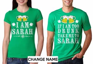 Divertidas Camisetas San Patricio Pareja Personalizada - Imagen 1 de 3