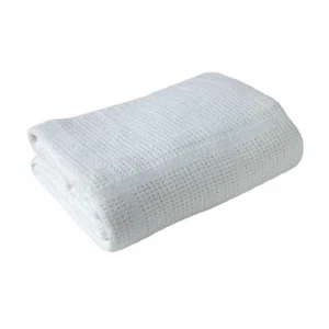 Clair De Lune Cellular Cot Bed Blanket (White) - 100% Cotton - Picture 1 of 1