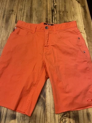 Pantalones Cortos Oakley Calce Ajustado Para Hombre Talla 32X10 Cremallera Mosca Estilo Bermudas Naranja Neón  Foto 1 de 4