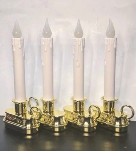 4 - Vintage Battery Operated Flickering Window Candle Lamps - Picture 1 of 6