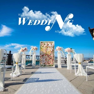 Aisle Runner for Wedding Ceremony 3X100 ft, White Olive Branch Scroll Pattern... - Picture 1 of 8
