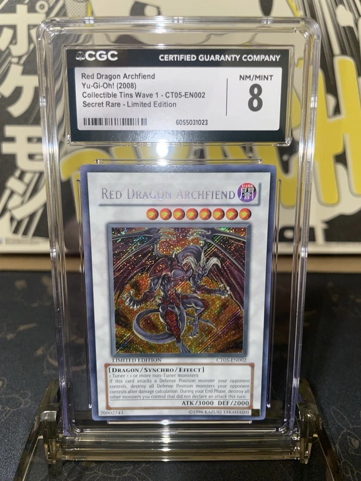 2008 Yugioh Collectible Tins Wave 1 Red Dragon Archfiend SCR LE - CGC 8 - Image 1 of 4