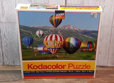 Kodacolor Puzzle Bright Hot Air Balloons 1000 Piece Jigsaw Puzzle - Image 1 of 2