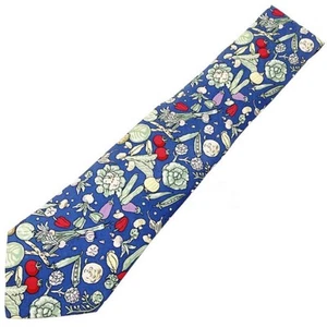 Hermes Vintage Silk Tie Vegetables Multi-Color 138cm Used - Picture 1 of 7